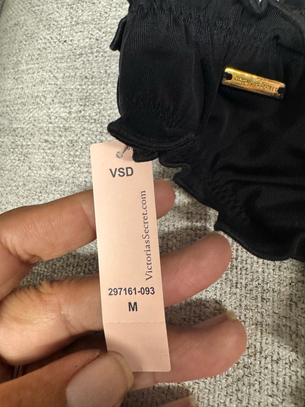 Victoria's Secret Black Ruffle Trim Bikini Bottoms for Kids - Picture 4 of 5